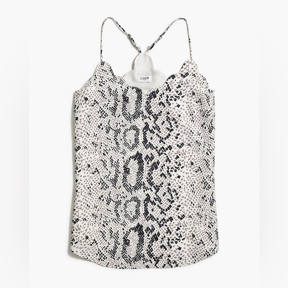 J. Crew Tops - J. Crew NWT Snakeskin Scalloped Cami Top